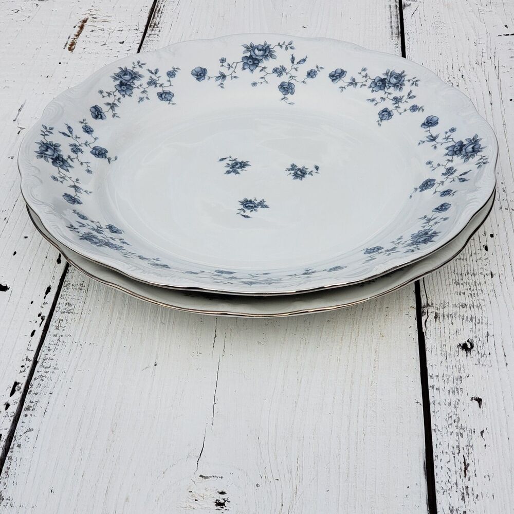 Johann Haviland Traditions Blue Garland SET Of 2 Dinner Plates 10"